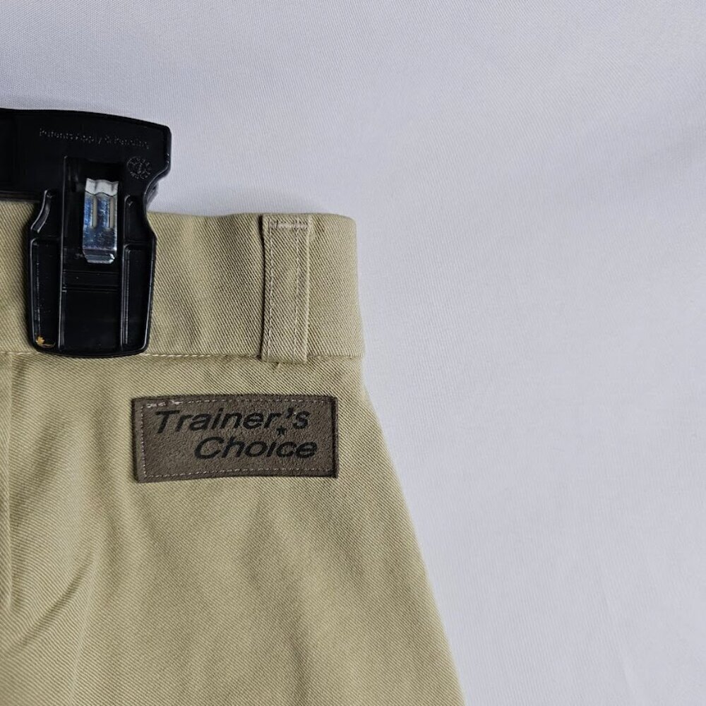 NEW TRAINER'S CHOICE Knee Patch Riding Pants 24R Khaki Equestrian Breeches Horse - Picture 7 of 8